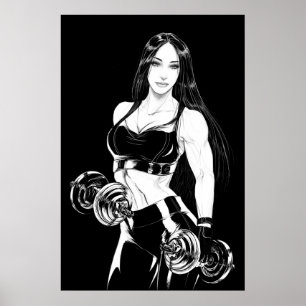 Fitness Poster für kräftige und schöne Gymnastikmä