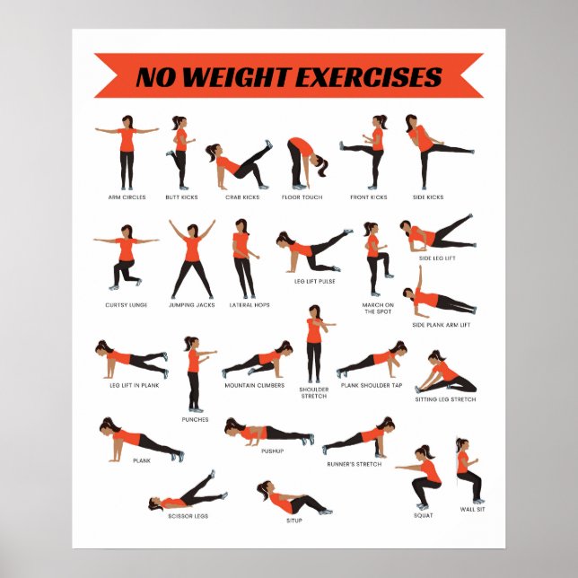 Fitness Poster - Orange (Vorne)