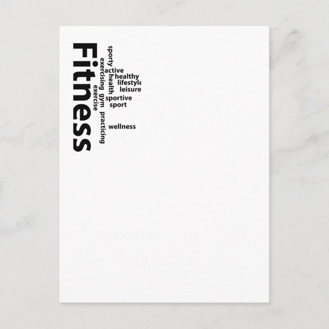 Fitness Postkarte (Vorderseite)