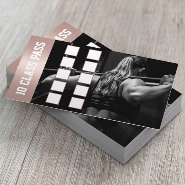 Fitness Rose Gold 10 Classe Pass Fidélité (Créateur téléchargé)