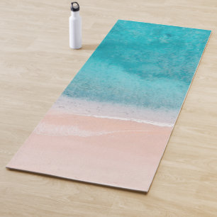 Fitness Sand Sea Waves Vorlagenstrand Yogamatte