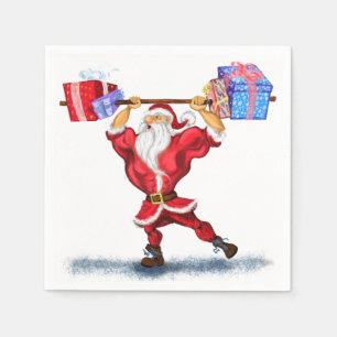 Fitness Santa Napkins Serviette