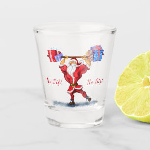 Fitness Santa Shot Glass Funny Schnapsglas