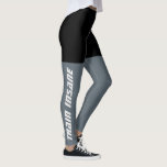 Fitness Schwarz und Grau Leggings<br><div class="desc">Für den seriösen Stärkungszauber der Fitness zeichnet sich dieses Design durch zweifarbige schwarz-graue Farbtöne und ein motivierend Zitat aus,  das über das rechte Bein läuft. Hol dein Spiel!</div>