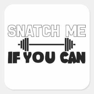 Fitness Snatch Quadratischer Aufkleber