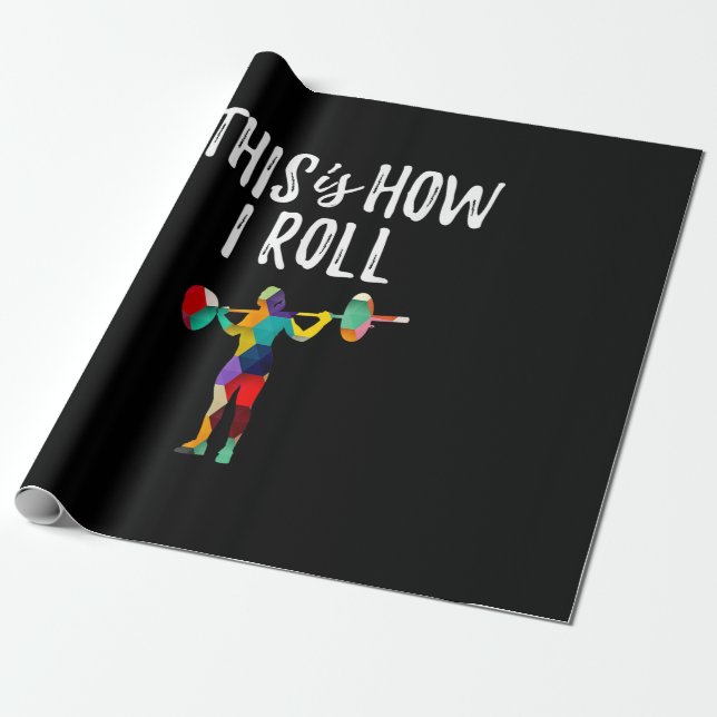 Fitness So Roll Gym Bodybuilding Girl Geschenkpapier (Ungerollt)