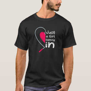 Fitness springen Sprungbrett Überspringen von Frau T-Shirt