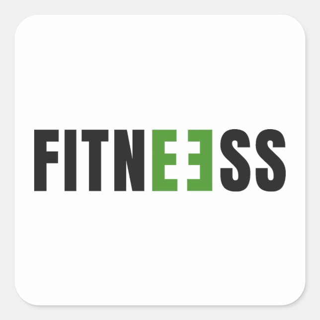 Fitness - Stärkung - Fitness - Training - Yoga Quadratischer Aufkleber (Vorderseite)