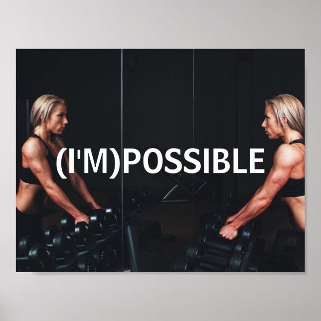 Fitness Studie Motivation Inspiration Gym Poster (Vorne)