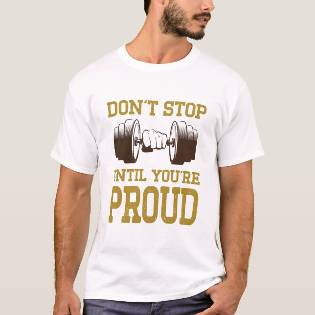 Fitness T - Shirt |Motivierend Shirts | Durchführu (Vorderseite)