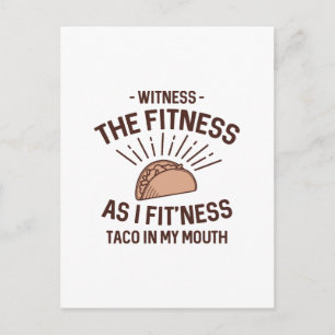 Fitness-Taco Postkarte