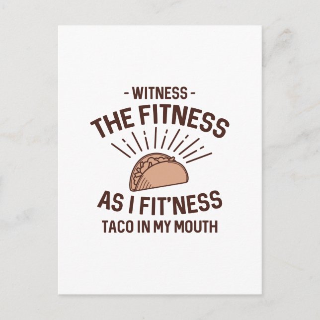 Fitness Taco Postkarte (Vorderseite)