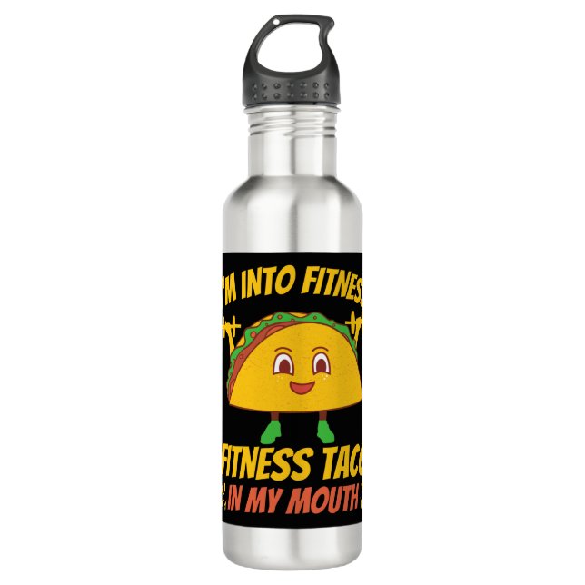 Fitness Taco Übungsym Edelstahlflasche (Vorderseite)