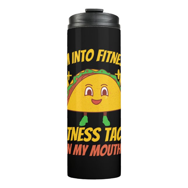 Fitness Taco Übungsym Thermosbecher (Vorderseite)