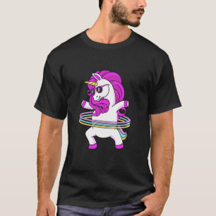 Fitness-Tanz-Einhorn-Hula-Hoop T-Shirt