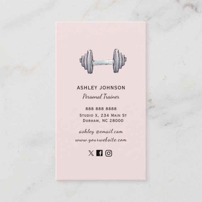 Fitness Trainer Blackpool Business Card Visitenkarte (Vorderseite)