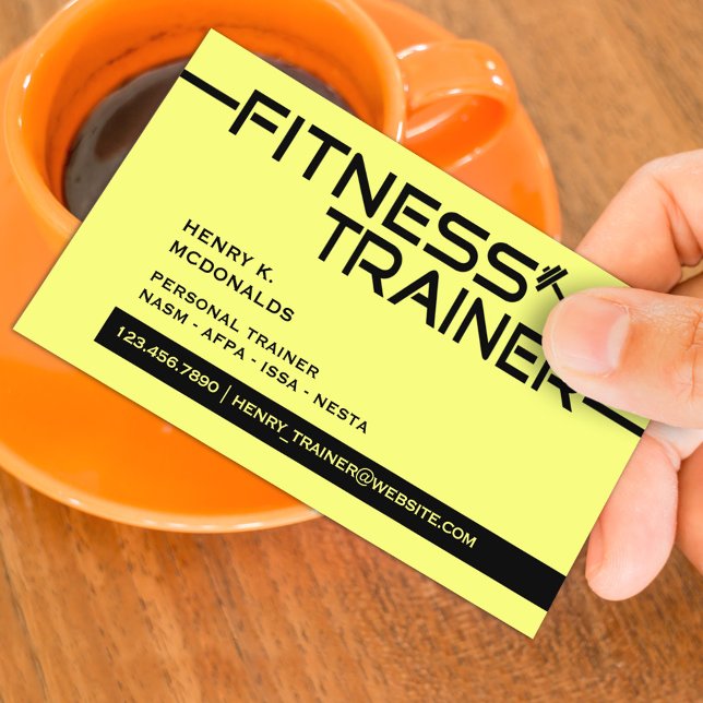 Fitness Trainer Business Card Visitenkarte (Von Creator hochgeladen)