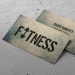 Fitness Trainer Cool Grunge Workout Bodybuilding Visitenkarte<br><div class="desc">Fitness Trainer Cool Grunge Workout Bodybuilding Business Cards.</div>