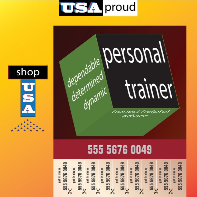 Fitness Trainer Geometric Modern Design Flyer (Von Creator hochgeladen)