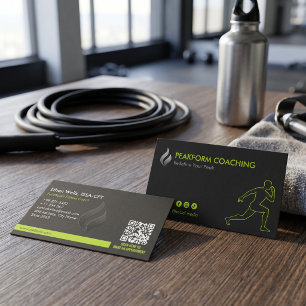 Fitness-Trainer-Geschäft   Minimalistisches Matt-S Visitenkarte