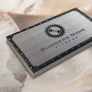 Fitness Trainer Industriemetall Gerahmte Imitat St Visitenkarte