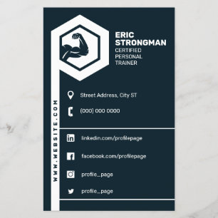 Fitness Trainer minimalistisch männlich Flyer