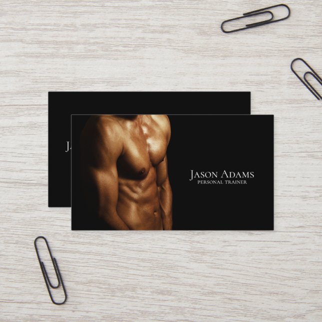 Fitness Trainer, Personal Trainer Visitenkarte (Vorderseite/Rückseite Beispiel)
