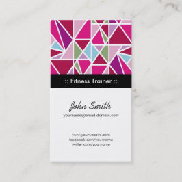 Fitness Trainer Rosa Abstrakte Geometrie Visitenkarte