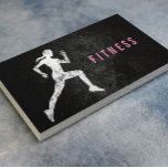 Fitness Trainer Running Girl Professional Visitenkarte<br><div class="desc">Fitness Personal Trainer Girl Workout Professional Business Cards.</div>