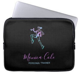 Fitness Trainer Silhouette schwarz Laptopschutzhülle