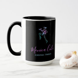 Fitness Trainer Silhouette schwarz Tasse
