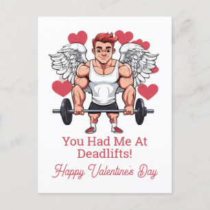 Fitness-Trainer Valentine Feiertagspostkarte