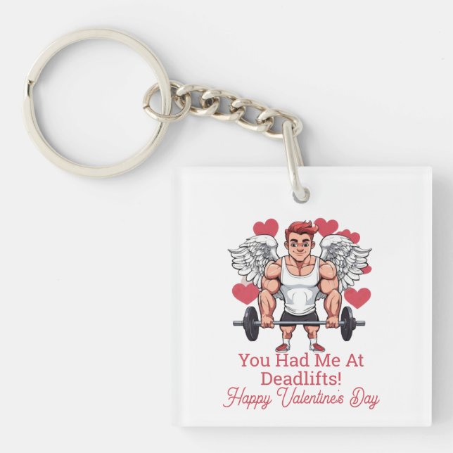 Fitness-Trainer Valentine Schlüsselanhänger (Vorderseite)