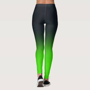 Fitness Trainer verblasst grün und schwarz Leggings