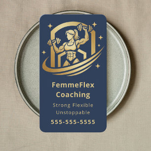 Fitness-Trainerin Coach Fitness Mädchen Personal T Visitenkarte