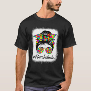 Fitness-Trainerin Unordentlicher Dutt Frauen Autis T-Shirt