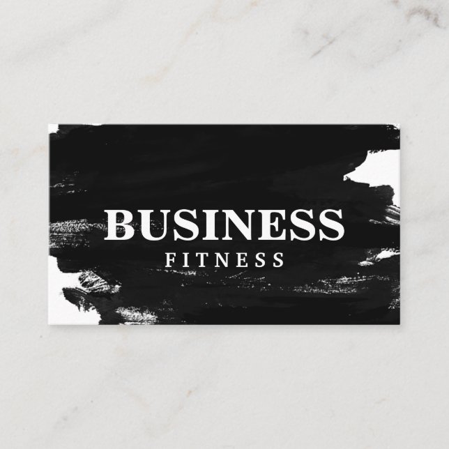 Fitness Training Berufliche Dunkelschwarze Grunge Visitenkarte (Vorderseite)