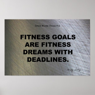 Fitness-Träume mit Fristen! Poster