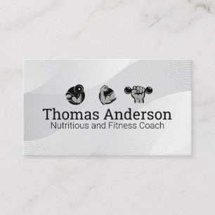 Fitness Übungen Logo Visitenkarte
