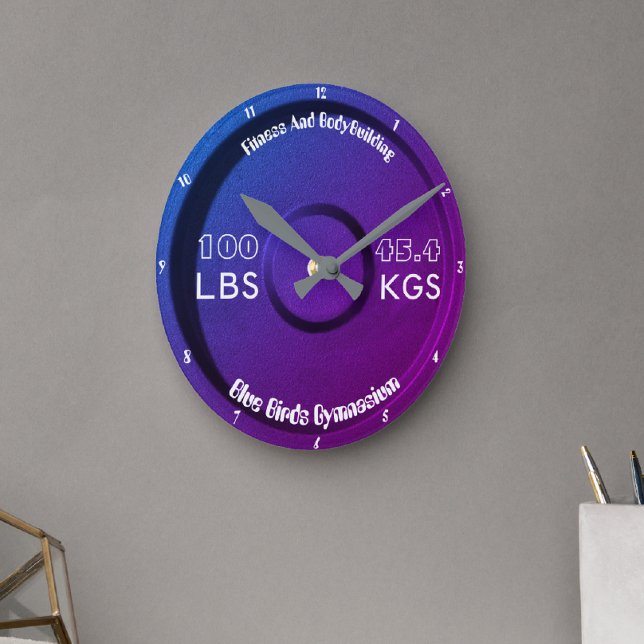Fitness und Bodybuilding Gymnasium 100LBS/45,4KGS Runde Wanduhr (Von Creator hochgeladen)