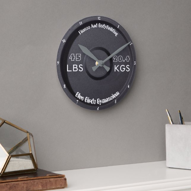 Fitness und Bodybuilding Gymnasium 45 LBS/20,4 KGS Runde Wanduhr (Von Creator hochgeladen)