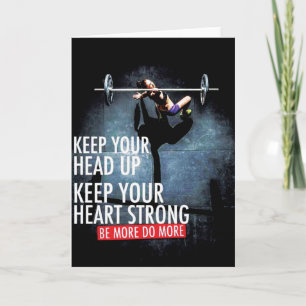 Fitness und Bodybuilding Motivation Karte