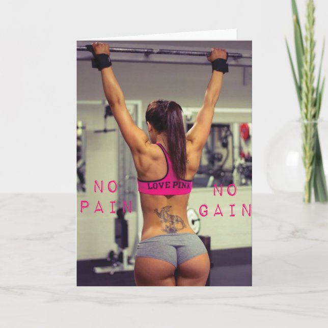 Fitness und Bodybuilding Motivation Karte (Vorderseite)