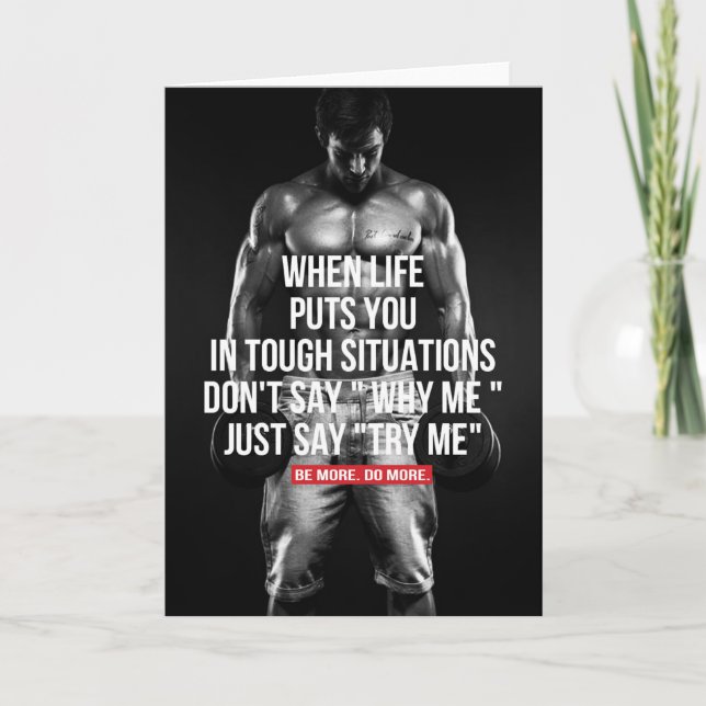 Fitness und Bodybuilding Motivation Karte (Vorderseite)
