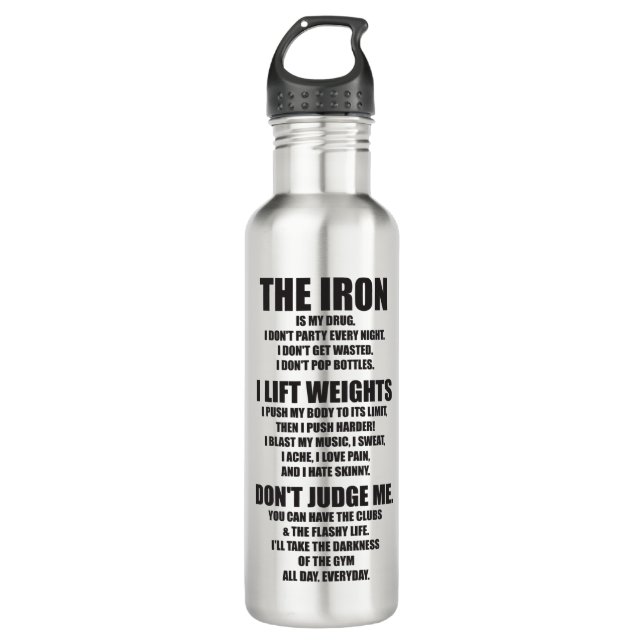 Fitness und Bodybuilding Motivation Trinkflasche (Vorderseite)