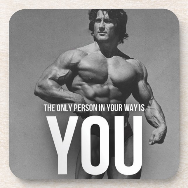 Fitness und Bodybuilding Motivation Untersetzer (Vorderseite)