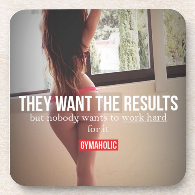 Fitness und Bodybuilding Motivation Untersetzer (Vorderseite)