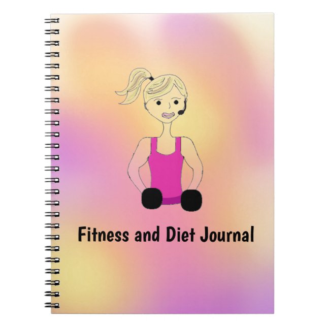 Fitness und Diät-Journal ausarbeiten Notizblock (Vorderseite)
