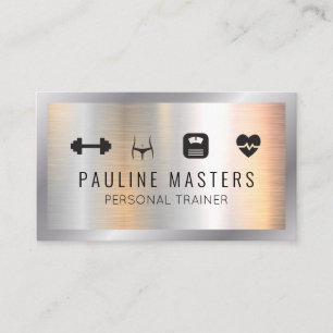 Fitness und Ernährung Personal Trainer Terminkarte