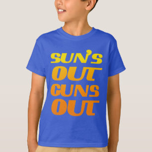 Fitness und Fitnessstudio: Raus Guns Out Spaß T-Shirt